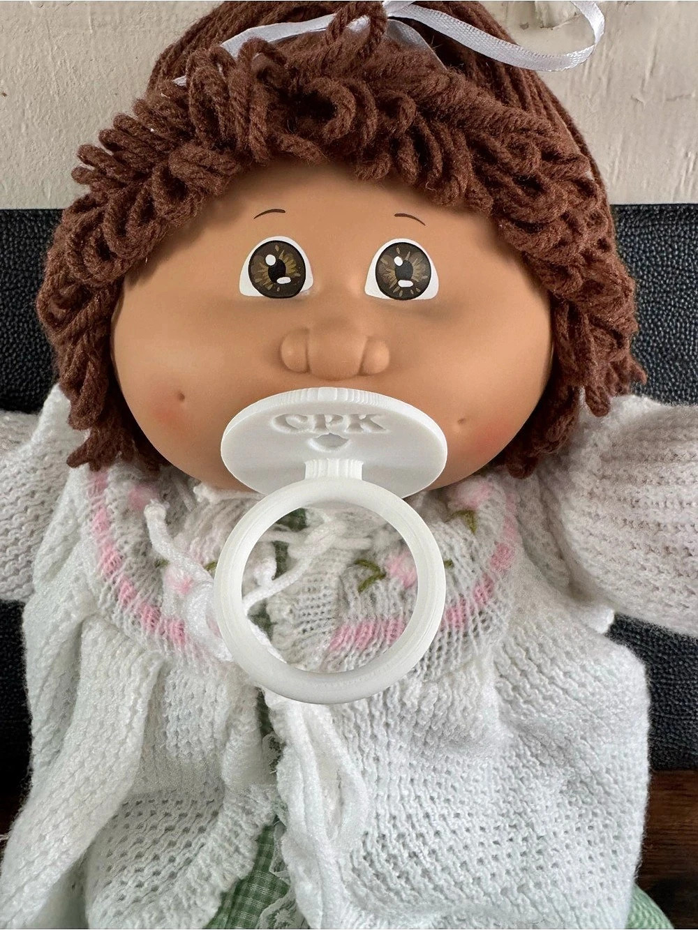 3D printed replacement pacifier for Cabbage Patch Doll - WHITE
